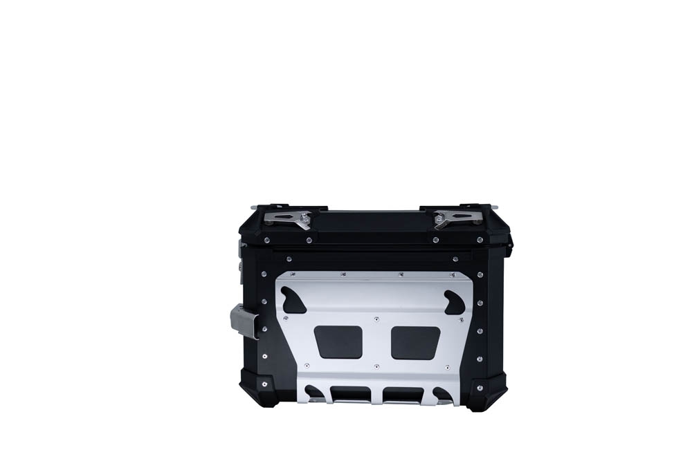 GPR TECH compatible with  Bmw R 1200 Gs Adventure 2014/2016 e3 GPR TECH Pair of side cases aluminum made with contoured right side, black color with specific pannier holder Capacity 38 LT. + 32 LT.