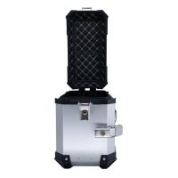 GPR TECH compatible with  Bmw R 1200 Gs 2013/2016 GPR TECH Pair of side cases aluminum made with contoured right side, silver color with specific pannier holder Capacity 38 LT. + 32 LT.
