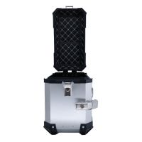 GPR TECH compatible with  Bmw R 1200 Gs 2013/2016 GPR TECH Pair of side cases aluminum made with contoured right side, silver color with specific pannier holder Capacity 38 LT. + 32 LT.