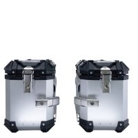 GPR TECH compatible with  Kawasaki Versys 650 2021/2022 e5 GPR TECH Pair of side cases aluminum made, silver color with specific pannier holder Capacity 38 LT. + 38 LT.