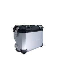 GPR TECH compatible with  Bmw R 1200 Gs 2013/2016 GPR TECH Pair of side cases aluminum made with contoured right side, silver color with specific pannier holder Capacity 38 LT. + 32 LT.