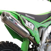 Exhaust compatible with Kawasaki KX250X 2021-2022, Pentacross Inox, Slip-on exhaust, including link pipe and removable db killer spark/arrestor 