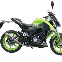 Exhaust compatible with Keeway Rkf 125 2018-2020, Deeptone Inox, Full system exhaust, including removable db killer 