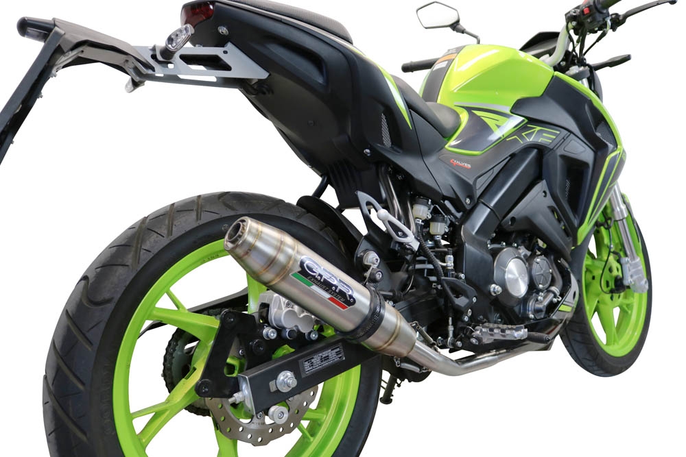 Exhaust compatible with Keeway Rkf 125 2018-2020, Deeptone Inox, Full system exhaust, including removable db killer 