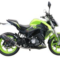 Exhaust compatible with Keeway Rkf 125 2018-2020, Furore Nero, Full system exhaust, including removable db killer 