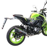 Exhaust compatible with Keeway Rkf 125 2018-2020, Furore Nero, Full system exhaust, including removable db killer 
