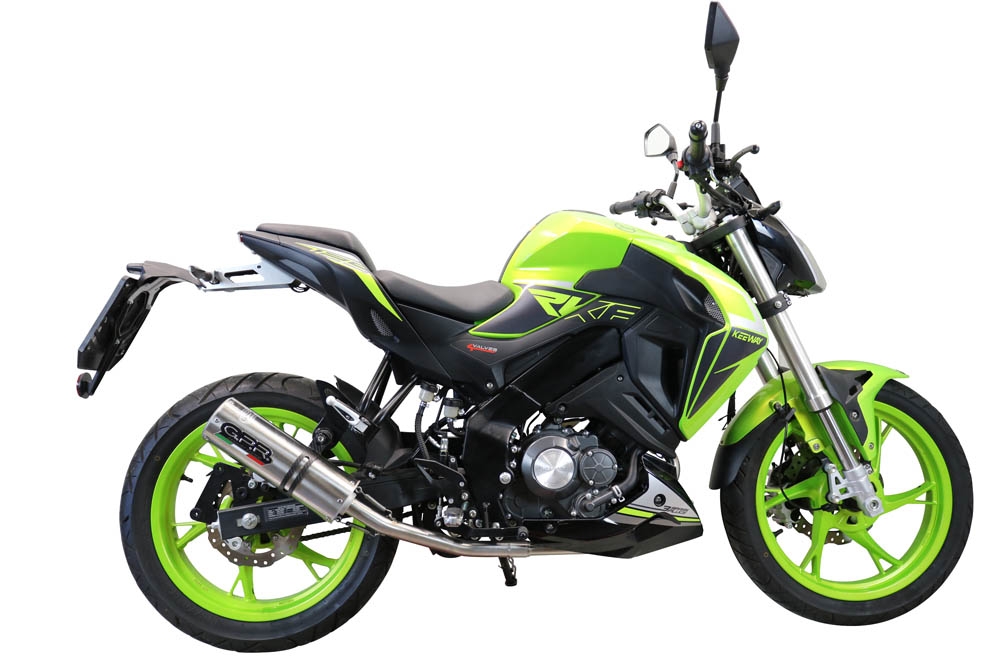 Exhaust compatible with Keeway Rkf 125 2018-2020, M3 Inox , Full system exhaust, including removable db killer 
