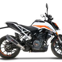 Exhaust compatible with Ktm 250 Duke 2021-2023, GP Evo4 Poppy, Slip-on exhaust including removable db killer and link pipe 