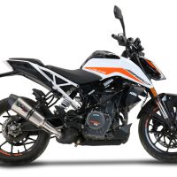 Exhaust compatible with Ktm 390 DUKE 2021-2024, GP Evo4 Titanium, Slip-on exhaust including removable db killer and link pipe 