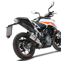 Exhaust compatible with Ktm 390 DUKE 2021-2024, GP Evo4 Titanium, Slip-on exhaust including removable db killer and link pipe 