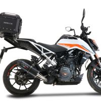 Top case GPR TECH compatible with  Ktm Duke 390 2021/2023 e5 GPR TECH Top case in aluminum, black color including, roof rack and specific plate Capacity 45 LT.