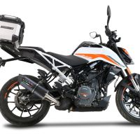 Top case GPR TECH compatible with  Ktm Duke 390 2021/2023 e5 GPR TECH Top case in aluminum, silver color, including roof rack and specific plate Capacity 26 LT.