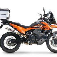 Top case GPR TECH compatible with  Ktm Adventure 890 L 2021/2024 e5 GPR TECH Top case in aluminum, silver color with specific plate included Capacity 55 LT.