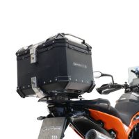 Top case GPR TECH compatible with  Ktm Lc 8 Adventure 1090 2017/2020 e4 GPR TECH Top case in aluminum, black color with specific plate included Capacity 35 LT.