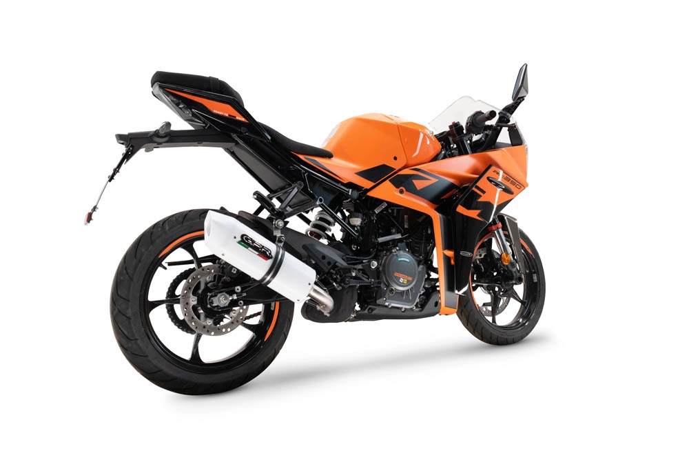 Exhaust compatible with Ktm RC 390 2022-2024, Albus Evo4, Slip-on exhaust including removable db killer and link pipe, EPA-compliant 