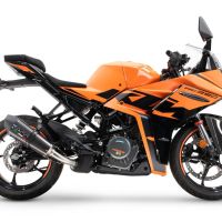 Exhaust compatible with Ktm RC 390 2022-2024, GP Evo4 Titanium, Slip-on exhaust including removable db killer and link pipe 