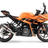 Exhaust compatible with Ktm RC 390 2022-2024, M3 Inox , Slip-on exhaust including removable db killer and link pipe, EPA-compliant 