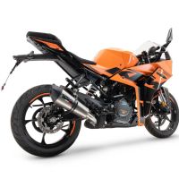 Exhaust compatible with Ktm RC 390 2022-2024, M3 Inox , Slip-on exhaust including removable db killer and link pipe, EPA-compliant 