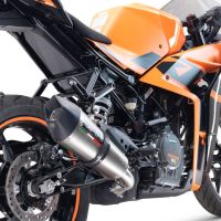 Exhaust compatible with Ktm RC 390 2022-2024, M3 Inox , Slip-on exhaust including removable db killer and link pipe, EPA-compliant 