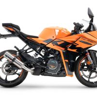 Exhaust compatible with Ktm RC 390 2022-2024, M3 Inox , Slip-on exhaust including removable db killer and link pipe 