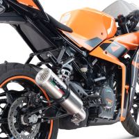 Exhaust compatible with Ktm RC 390 2022-2024, M3 Inox , Slip-on exhaust including removable db killer and link pipe 