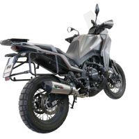 Exhaust compatible with Moto Morini X-CAPE 650 2021-2024, Gpe Ann. titanium, Mid-Full system exhaust including removable db killer 