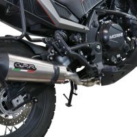 Exhaust compatible with Moto Morini X-CAPE 650 2021-2024, Gpe Ann. titanium, Mid-Full system exhaust including removable db killer 