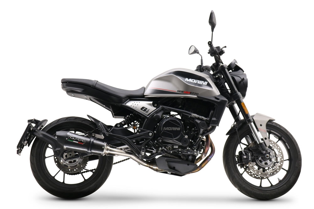 Exhaust compatible with Moto Morini Seiemmezzo Str 2022-2024, Gpe Ann. Poppy, Mid-Full system exhaust including removable db killer 