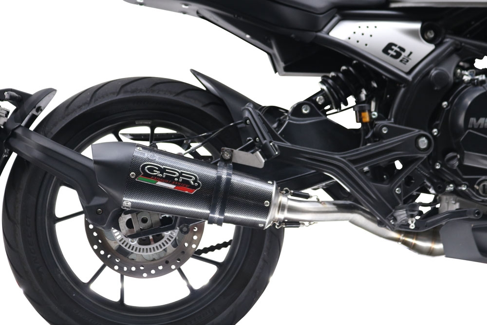 Exhaust compatible with Moto Morini Seiemmezzo Str 2022-2024, Gpe Ann. Poppy, Mid-Full system exhaust including removable db killer 