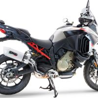 Exhaust compatible with Ducati Multistrada V4 Grand Tour 2024-2025, Albus Evo4, Slip-on exhaust including removable db killer and link pipe, EPA-compliant 