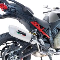 Exhaust compatible with Ducati Multistrada V4 Grand Tour 2024-2025, Albus Evo4, Slip-on exhaust including removable db killer and link pipe, EPA-compliant 