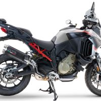 Exhaust compatible with Ducati Multistrada V4 S 2022-2024, Dual Poppy, Slip-on exhaust including removable db killer and link pipe, EPA-compliant 