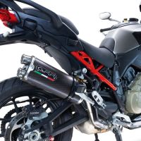 Exhaust compatible with Ducati Multistrada V4 S 2022-2024, Dual Poppy, Slip-on exhaust including removable db killer and link pipe, EPA-compliant 