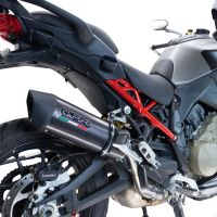 Exhaust compatible with Ducati Multistrada V4 S 2022-2024, Furore Evo4 Poppy, Slip-on exhaust including removable db killer and link pipe, EPA-compliant 
