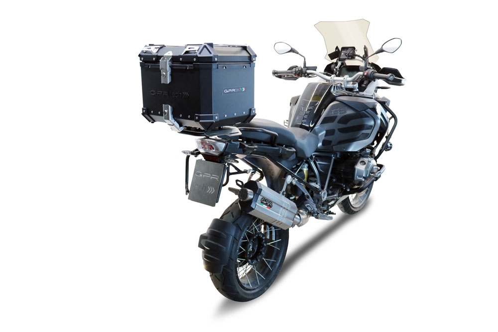 Top case GPR TECH compatible with  Bmw R 1200 Gs Adventure 2017/2018 e4 GPR TECH Top case in aluminum, black color with specific plate included Capacity 35 LT.