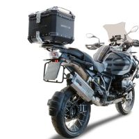 Top case GPR TECH compatible with  Bmw R 1200 Gs Adventure 2017/2018 e4 GPR TECH Top case in aluminum, black color with specific plate included Capacity 35 LT.