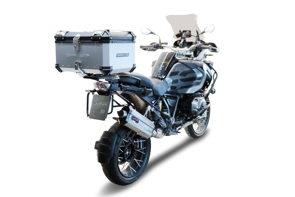 Top case GPR TECH compatible with  Bmw R 1250 Gs Adventure 2021/2024 e5 GPR TECH Top case in aluminum, silver color with specific plate included Capacity 55 LT.