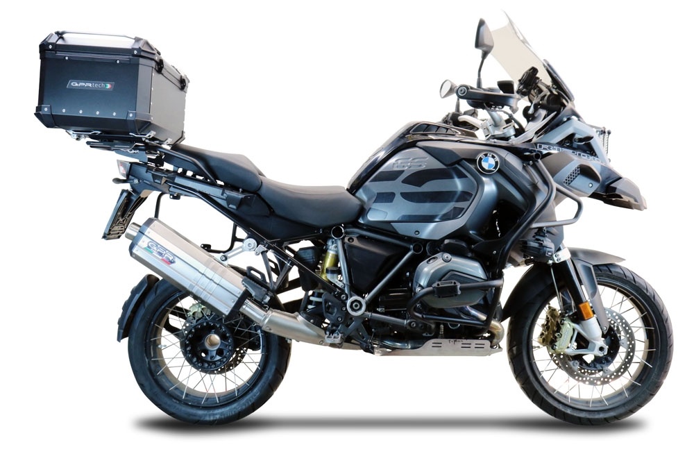 Top case GPR TECH compatible with  Bmw R 1250 Gs Adventure 2021/2024 e5 GPR TECH Top case in aluminum, black color with specific plate included Capacity 45 LT.