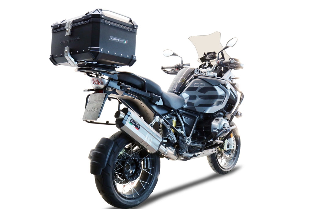 Top case GPR TECH compatible with  Bmw R 1200 Gs Adventure 2014/2016 e3 GPR TECH Top case in aluminum, black color with specific plate included Capacity 55 LT.
