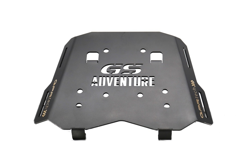 GPR TECH compatible with  Bmw F 850 Gs - Adventure 2018/2020 e4 GPR TECH SPECIFIC TITANIUM PLATE TOP CASE-ALPITECH 35 LT / 45 LT compatible with original luggage rack,titanium made with 4 anchor points