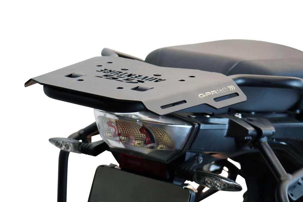 GPR TECH compatible with  Bmw F 850 Gs - Adventure 2018/2020 e4 GPR TECH SPECIFIC TITANIUM PLATE TOP CASE-ALPITECH 35 LT / 45 LT compatible with original luggage rack,titanium made with 4 anchor points