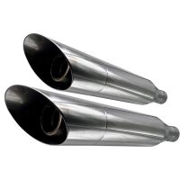 Exhaust compatible with Harley Davidson Sportster 1200 2010-2018, Slash Inox, Dual slip-on including removable db killers and link pipes 