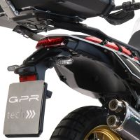 Top case GPR TECH compatible with  Yamaha Tenere 700 2021/2024 e5 GPR TECH Top case in aluminum, silver color, including roof rack and specific plate Capacity 35 LT.