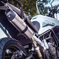 Exhaust compatible with Triumph Tiger 900 2020-2023, GP Evo4 Titanium, Slip-on exhaust including removable db killer and link pipe 