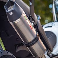 Exhaust compatible with Triumph Tiger 850 2020-2024, GP Evo4 Titanium, Slip-on exhaust including removable db killer and link pipe 