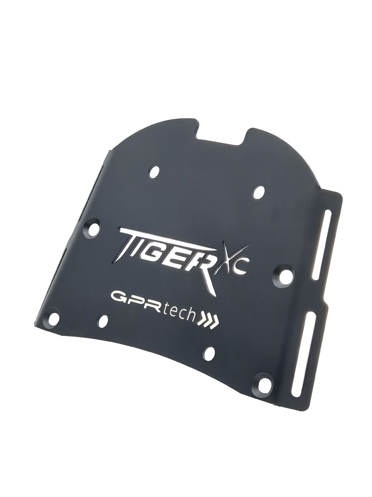 GPR TECH compatible with  Triumph Tiger 800 2011/2016 e3 GPR TECH Specific fitting plate Top Case ALPITECH 55 LT compatible with original luggage rack,stainless steel made with 4 anchor points