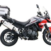 Top case GPR TECH compatible with  Triumph Tiger 900 2020/2023 e5 GPR TECH Top case in aluminum, silver color with specific plate included Capacity 35 LT.