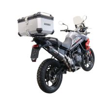 Top case GPR TECH compatible with  Triumph Tiger 1200 Gt - Rally 2022/2024 e5 GPR TECH Top case in aluminum, silver color with specific plate included Capacity 55 LT.