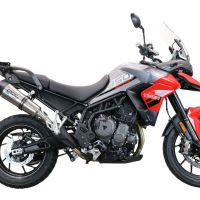 Exhaust compatible with Triumph Tiger 850 2020-2024, GP Evo4 Titanium, Slip-on exhaust including removable db killer and link pipe 