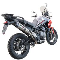 Exhaust compatible with Triumph Tiger 850 2020-2024, GP Evo4 Titanium, Slip-on exhaust including removable db killer and link pipe 